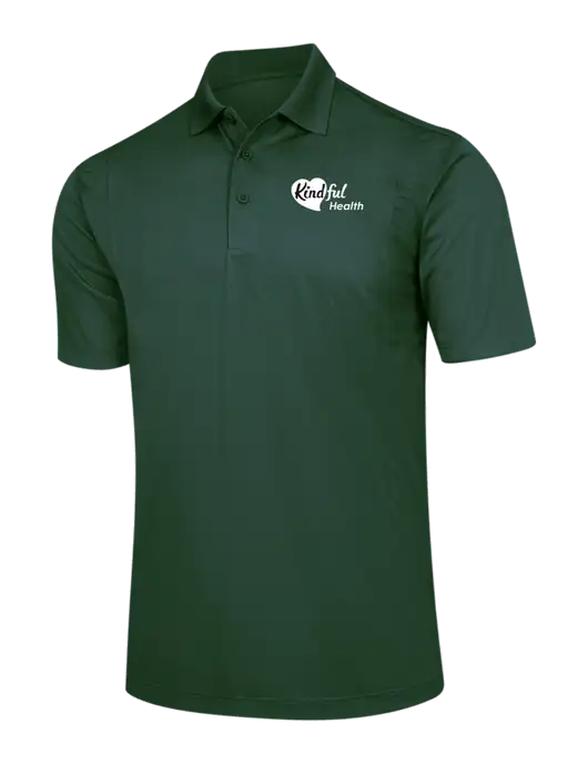 Dark Green Micropique Sport-Wick Polo w/Kindful Health Logo
