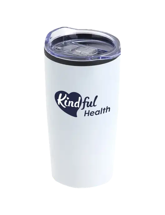 Olympus White 20 oz Tumbler w/Kindful Health Logo