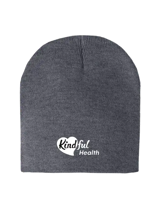 Dark Grey Heather Element Knit Beanie w/Kindful Health Logo