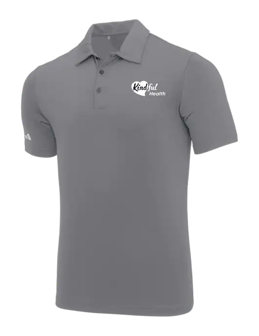 Adidas Medium Grey Ultimate Solid Polo w/Kindful Health Logo