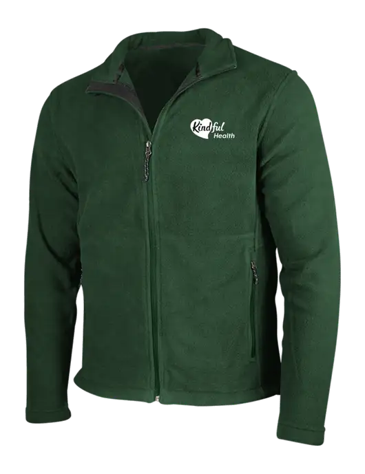 Dark Green Fleece Jacket w/Kindful Health Logo