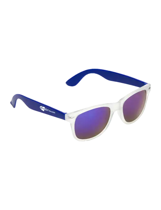 Key West Blue Mirrored Sunglasses w/Kindful Health Logo