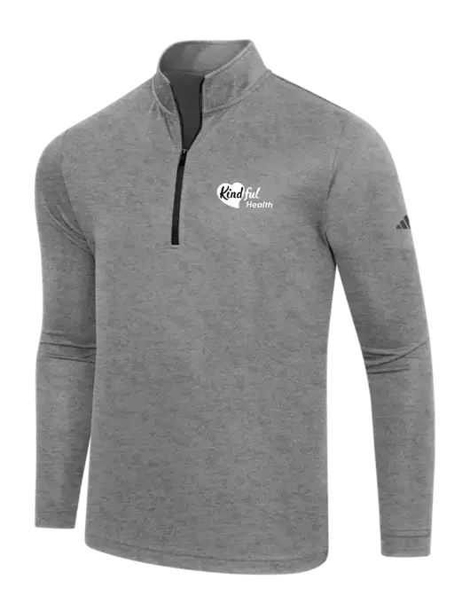 Adidas Black Heather  Lightweight Quarter Zip Pullover w/Kindful Health Logo