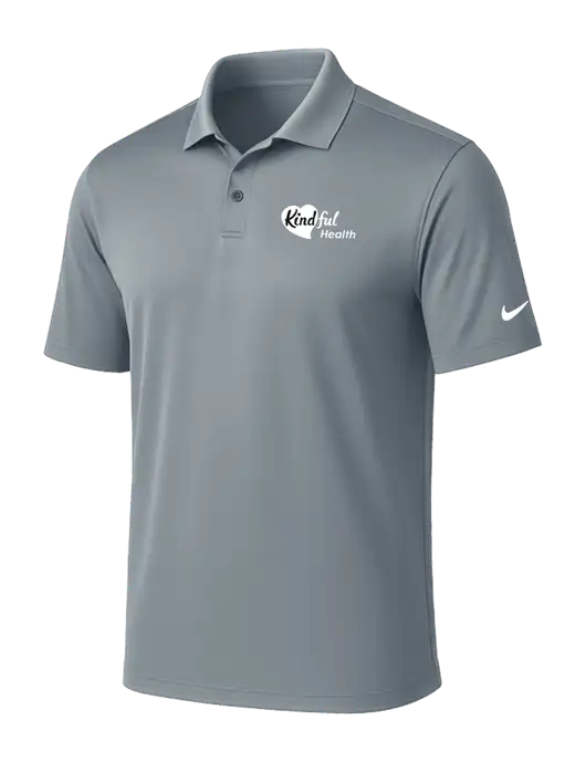 NIKE Medium Grey Victory Solid Polo w/Kindful Health Logo