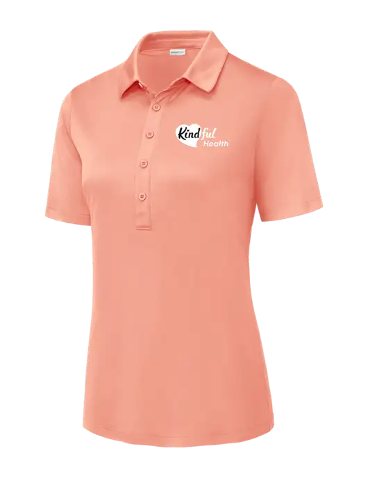 Soft Coral Womens Posi-UV Pro Polo w/Kindful Health Logo