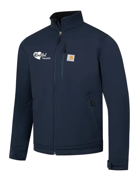 Carhartt Navy Crowley Soft Shell Jacket w/Kindful Health Logo