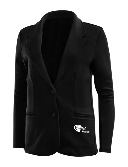 Black Womens Knit Blazer w/Kindful Health Logo