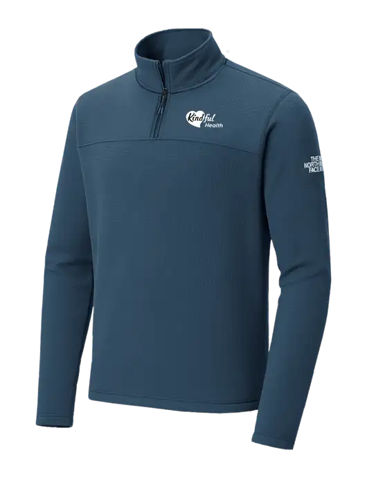 The North Face Aim 1/4-Zip Light Navy Fleece w/Kindful Health Logo