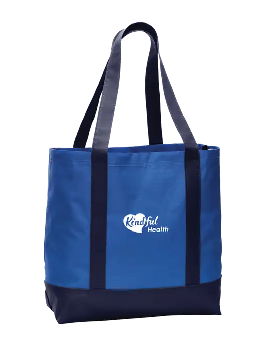 Carryall Blue/Navy Day Tote Twilight w/Kindful Health Logo