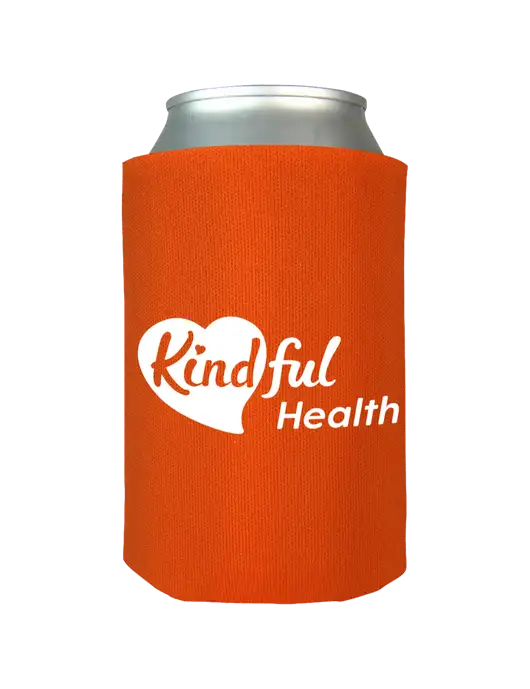 Orange Foam Coolie w/Kindful Health Logo