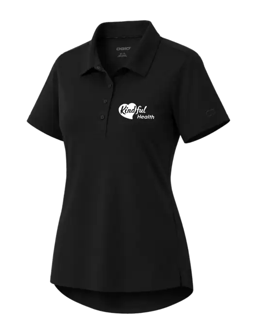 OGIO Womens Envision Black Polo w/Kindful Health Logo