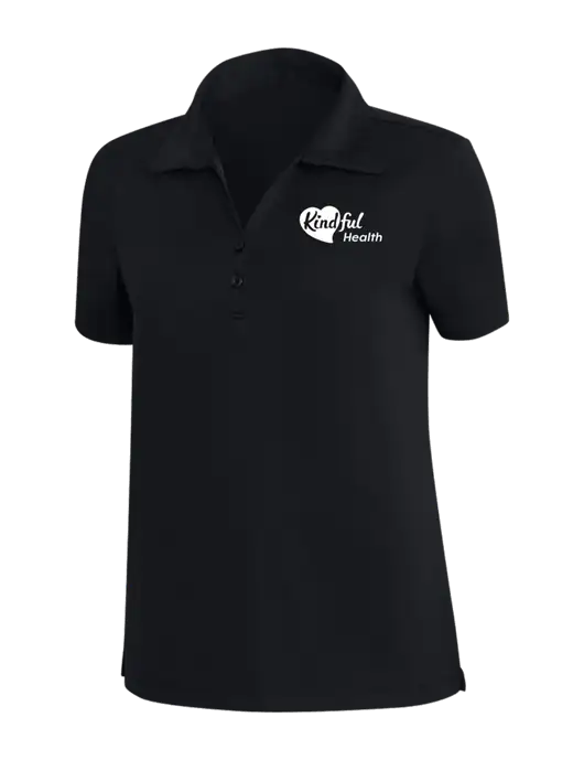 TravisMathew Black Womens Coto Performance Polo w/Kindful Health Logo