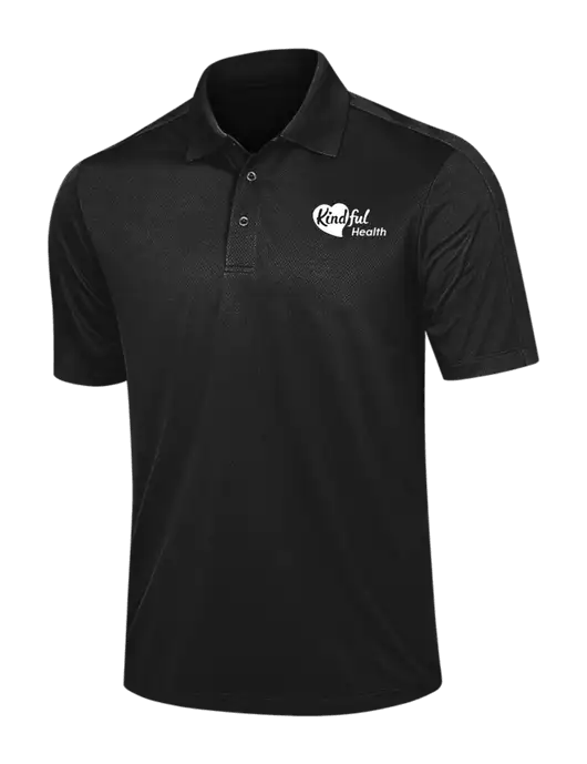 Black Diamond Textured Jacquard Polo w/Kindful Health Logo