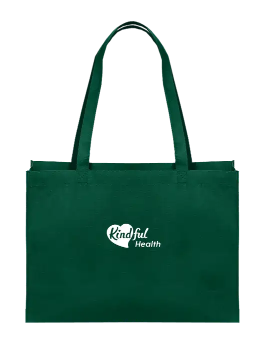 Eco Reusable Dark Green Tote w/Kindful Health Logo