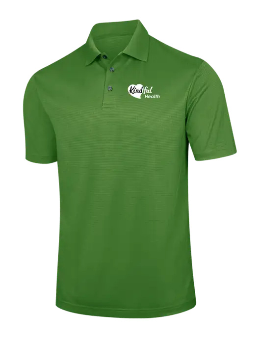 Kelly Green Performance Fine Jacquard Polo w/Kindful Health Logo