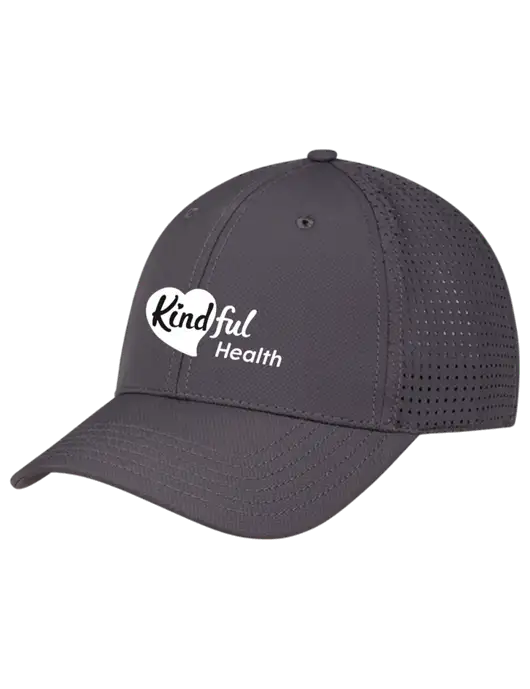 Charcoal Performance Stretchable Cap Hook & Loop w/Kindful Health Logo