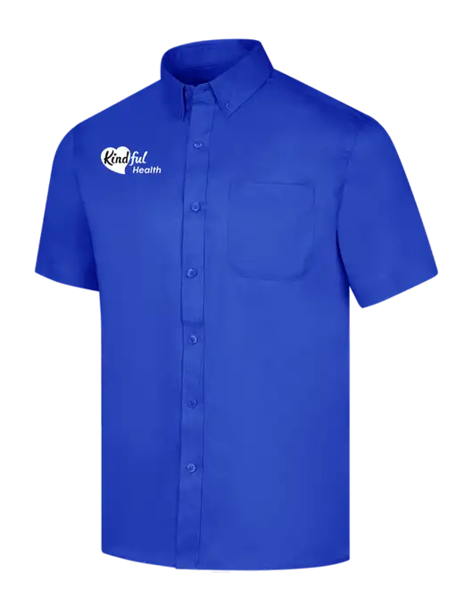 Short Sleeve Dark Royal Superpro React Twill Shirt w/Kindful Health Logo