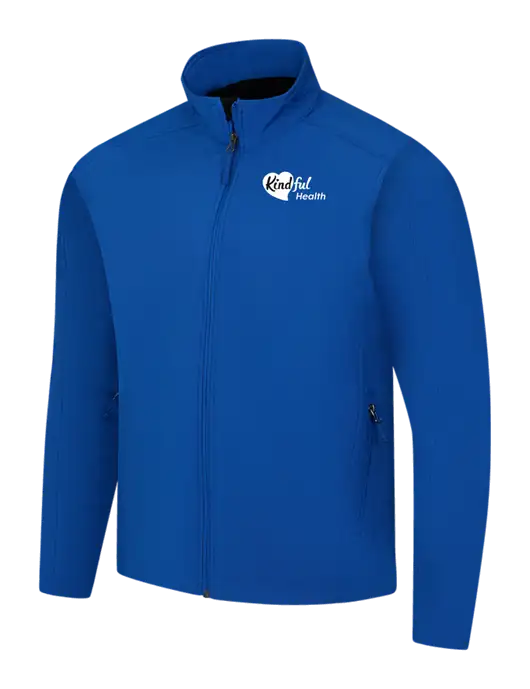Dark Royal Core Soft Shell Jacket w/Kindful Health Logo