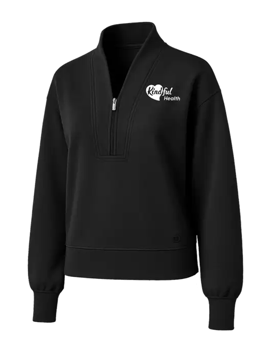 OGIO Womens Black Transcend 1/4-Zip w/Kindful Health Logo
