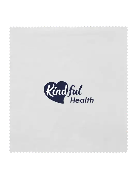 Microfiber Cleaning Cloth, 6 x 6 w/Kindful Health Logo