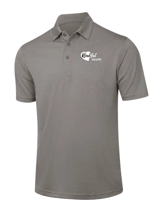 Medium Grey Heather Contender Polo w/Kindful Health Logo