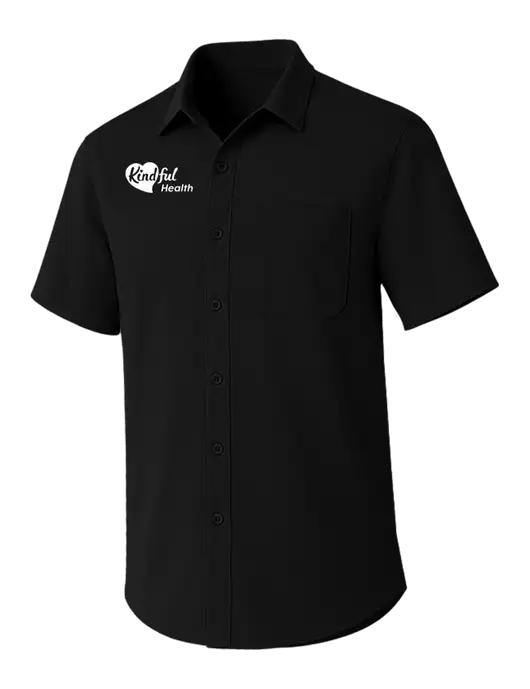 Black Short Sleeve UV Dockside Shirt w/Kindful Health Logo