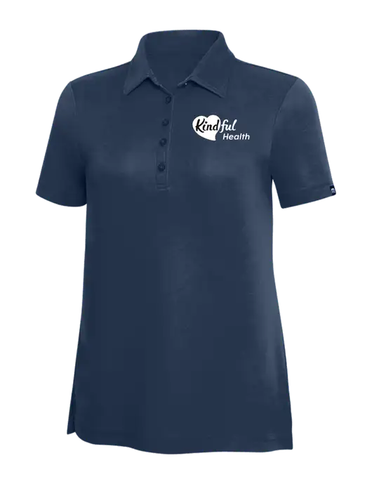 TravisMathew Navy Solid Womens Oceanside Polo w/Kindful Health Logo