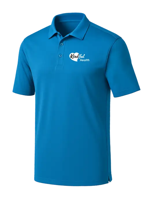 Royal Blue Silk Touch Performance Polo w/Kindful Health Logo