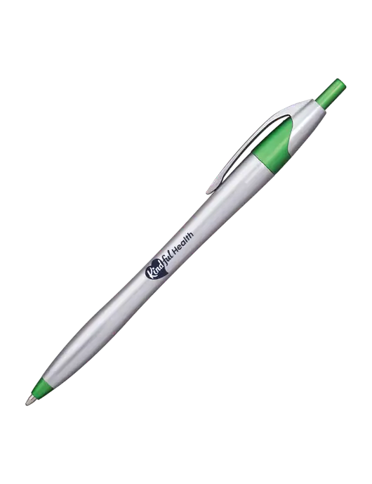 Novella Green/Chrome Bright Pen - Blue Ink w/Kindful Health Logo