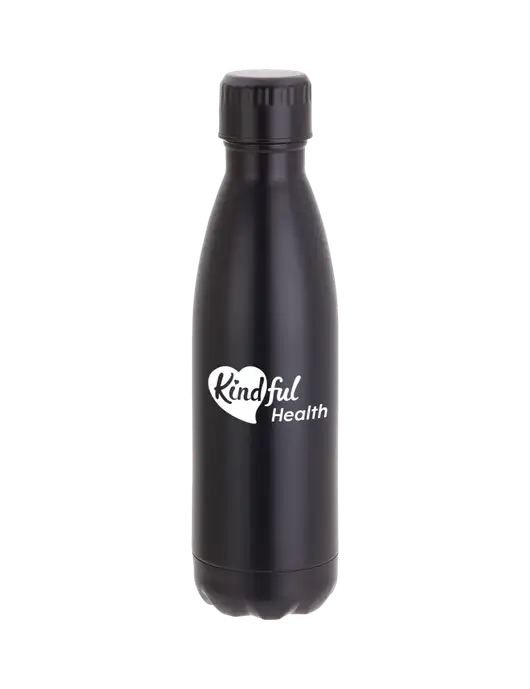 City Go Matte Black 17 oz Insulated Bottle w/Kindful Health Logo