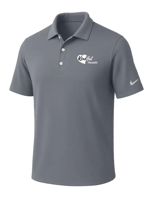 NIKE Medium Grey Dri-Fit Micro Pique Polo w/Kindful Health Logo