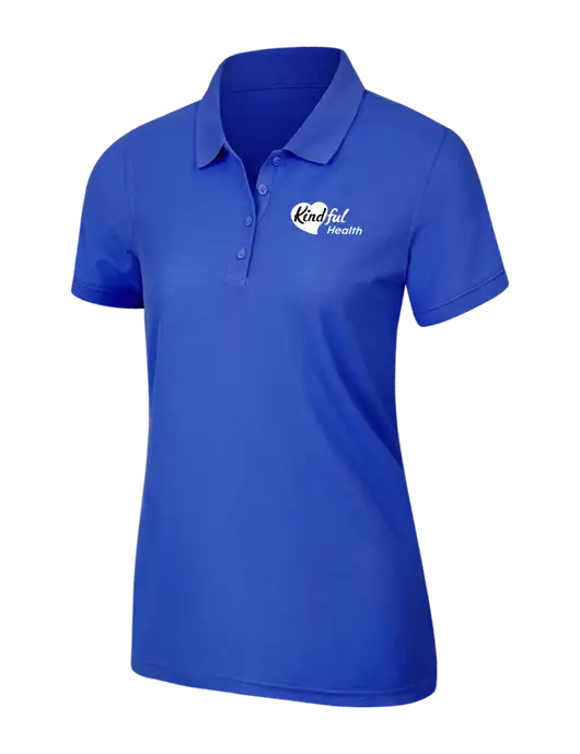 Dark Royal Womens Core Classic Pique Polo w/Kindful Health Logo