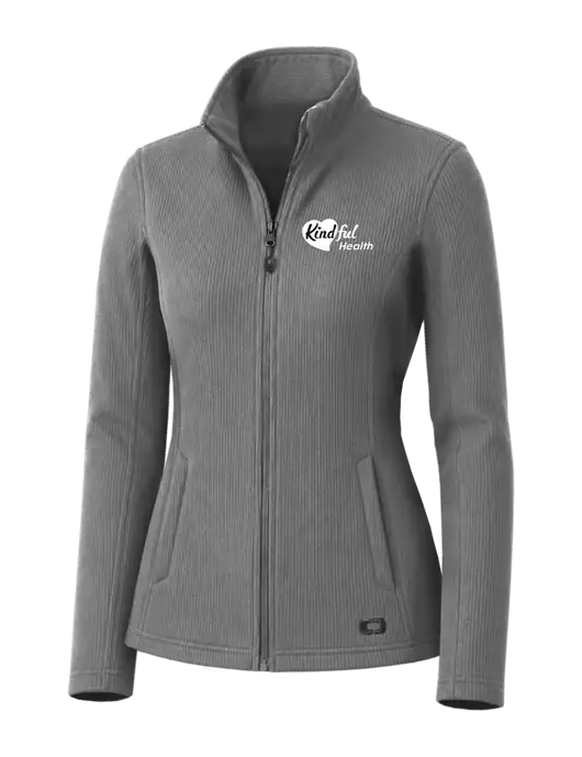 OGIO Medium Grey Womens Grit Fleece Jacket w/Kindful Health Logo