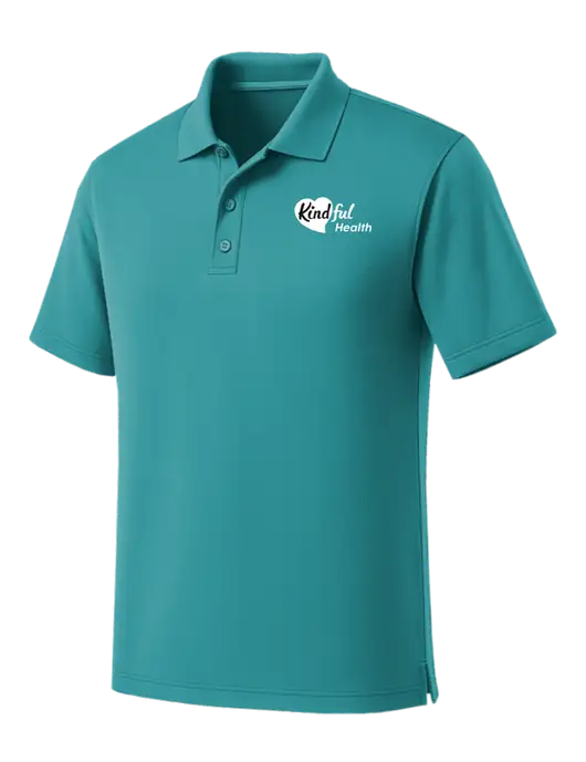 Light Teal Dry Zone UV Micro Mesh Polo w/Kindful Health Logo