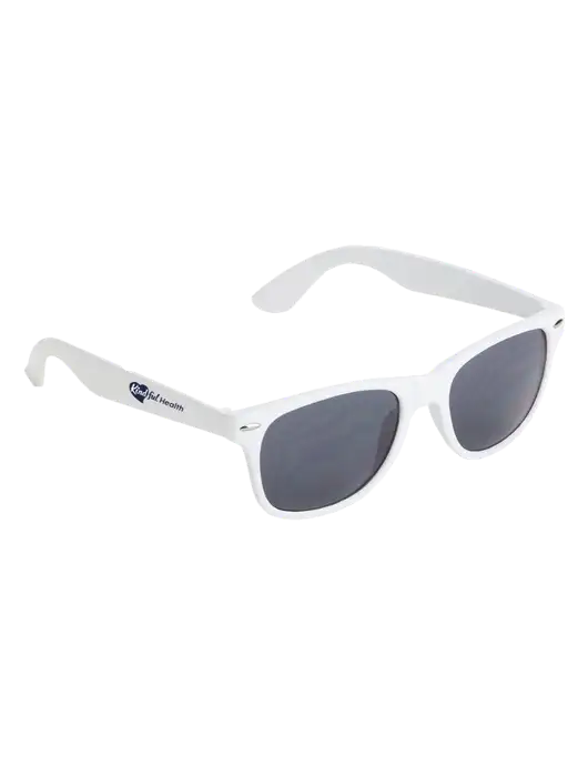 Daytona White Sunglasses w/Kindful Health Logo