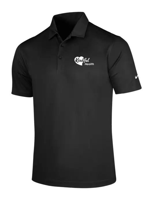 NIKE Black Dri-Fit Vertical Mesh Polo w/Kindful Health Logo
