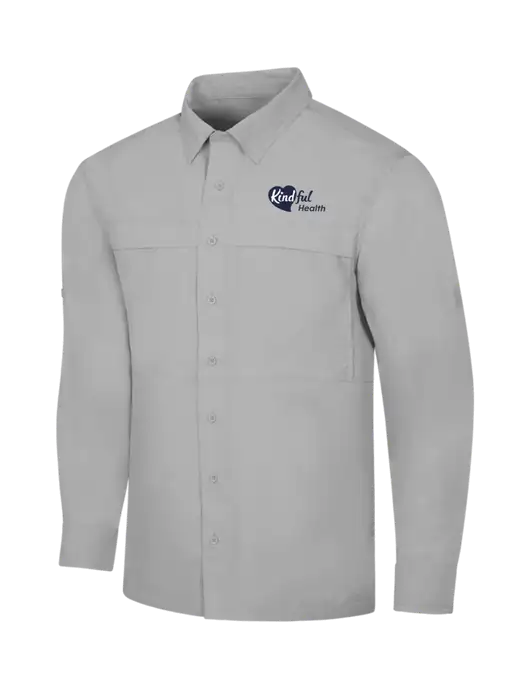 Light Grey Long Sleeve UV Daybreak Shirt w/Kindful Health Logo