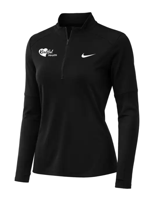 Nike Black Womens Dri-FIT Element 1/2-Zip Pullover w/Kindful Health Logo