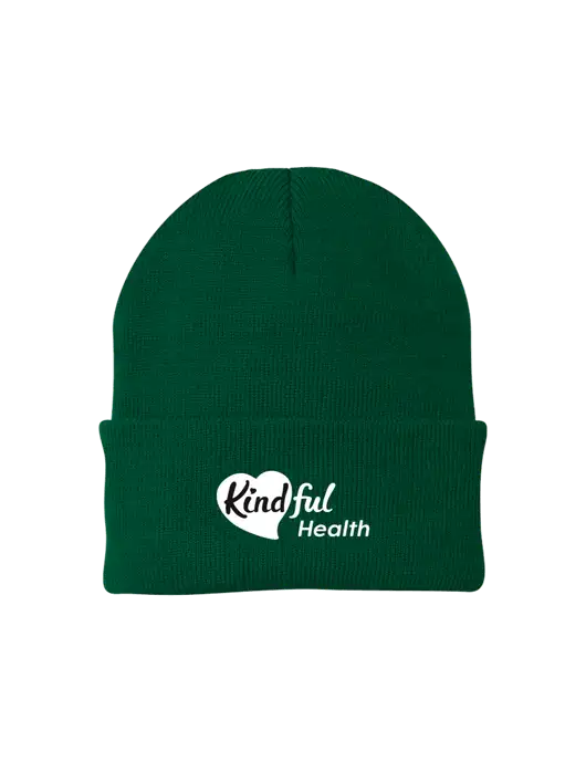 Dark Green Knit Cap w/Kindful Health Logo