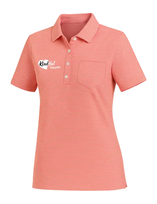 Vineyard Vines Womens Light Coral Fanshell Polo  w/Kindful Health Logo