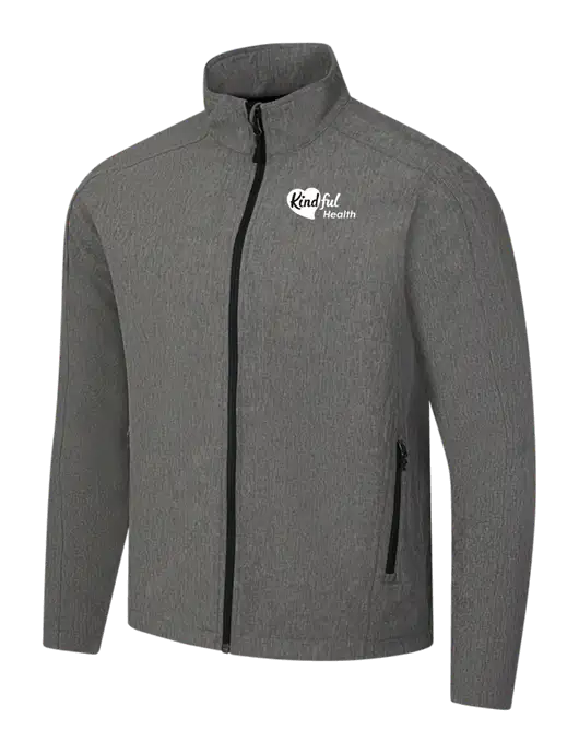 Medium Grey Heather Core Soft Shell Jacket w/Kindful Health Logo