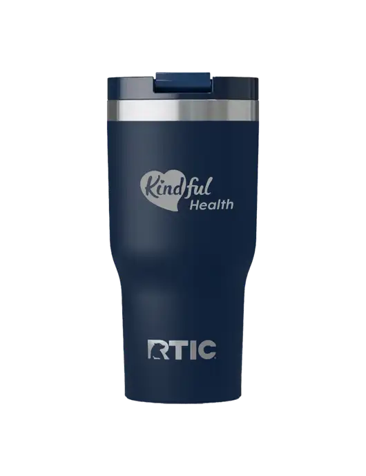 RTIC Essential 30 oz Navy Tumbler w/Kindful Health Logo