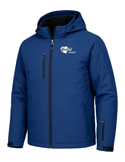Cold Weather Vortex Royal/ Black Waterproof 3-in-1 Jacket with Detachable Hood w/Kindful Health Logo, Kindful Health Logo