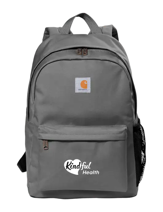 Carhartt Grey Canvas Backpack w/Kindful Health Logo