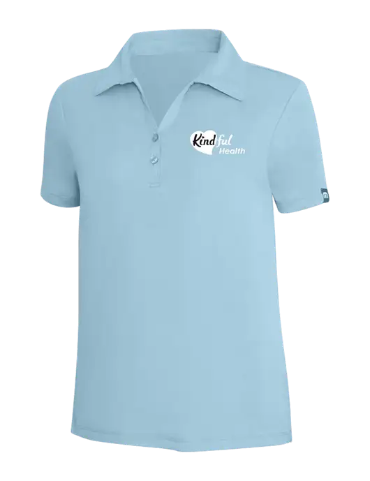 TravisMathew Light Sapphire Heather Womens Coto Performance Polo w/Kindful Health Logo