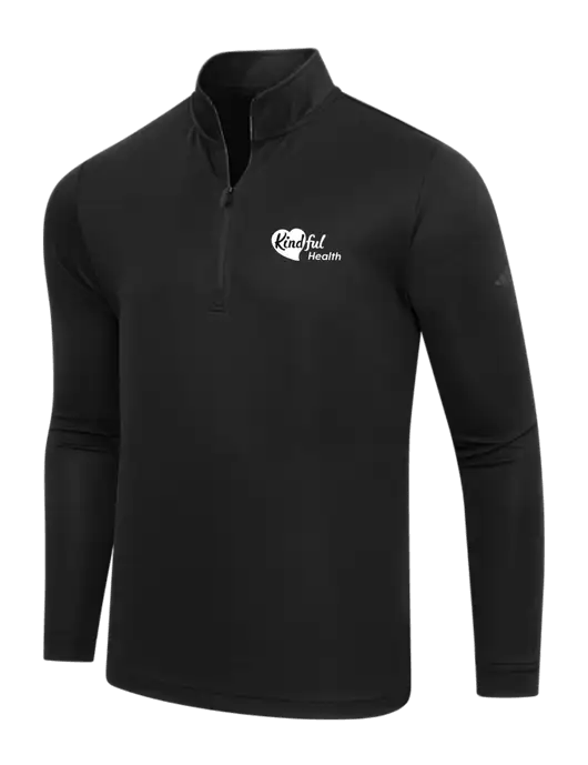 Adidas Black Lightweight Quarter Zip Pullover w/Kindful Health Logo