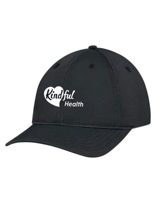 Black Nylon Twill Performance Cap w/Kindful Health Logo
