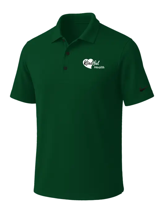 NIKE Dark Green Dri-Fit Micro Pique Polo w/Kindful Health Logo
