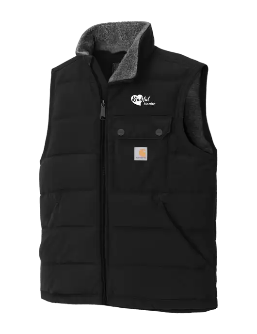 Carhartt Montana Black Insulated Vest w/Kindful Health Logo