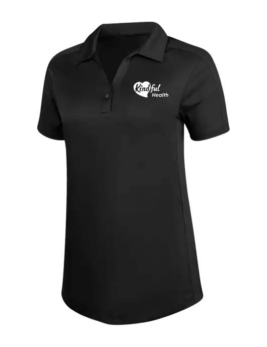 Womens Black Diamond Jacquard Polo w/Kindful Health Logo